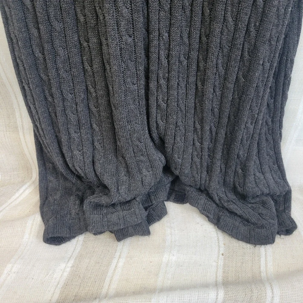 Boston Proper Knit Sweater Maxi Dress Charcoal Gray Sleeveless Size Small‎